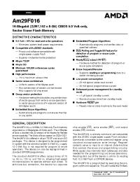 Datasheet AM29F016-75 manufacturer AMD