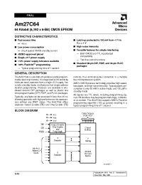 Datasheet AMD27C64-70JI manufacturer AMD