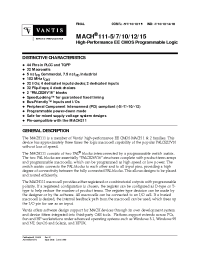 Datasheet MACH111-7 manufacturer AMD