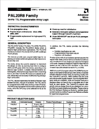 Datasheet PAL20L8-52PC производства AMD