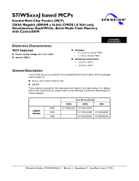 Datasheet S71WS064JA0BAW2Y производства AMD