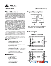 Datasheet AME8500CEFVBF18 manufacturer AME