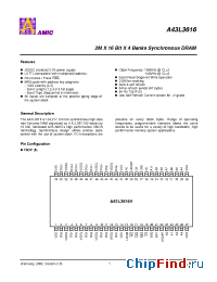 Datasheet A43L3616 производства AMICC