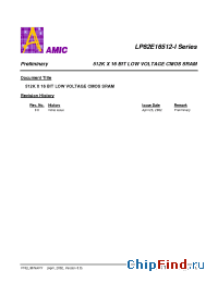 Datasheet LP62E16512U-70LLI производства AMICC