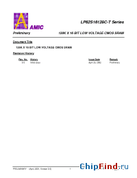 Datasheet LP62S16128CV-70LLT производства AMICC