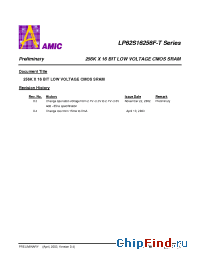 Datasheet LP62S16256F-T производства AMICC