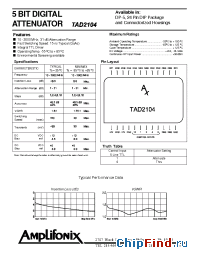 Datasheet TAD2104 производства Amplifonix