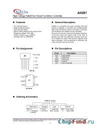 Datasheet AH287B-PLA производства Anachip