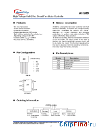 Datasheet AH289BP производства Anachip