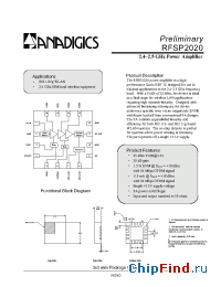 Datasheet PRFS-P2020-006 manufacturer Anadigics