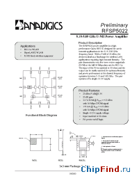 Datasheet PRFS-P5022-008 производства Anadigics