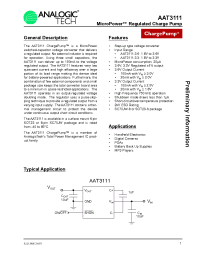 Datasheet AAT3111-36 производства AnalogicTech