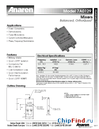 Datasheet 7A0129 manufacturer Anaren
