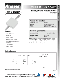 Datasheet RFP-40-2APP производства Anaren