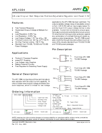 Datasheet APL1084-33UC-TR manufacturer Anpec