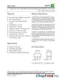 Datasheet APL1086-18FC-TR manufacturer Anpec