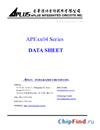 Datasheet APEXX04 производства Aplus