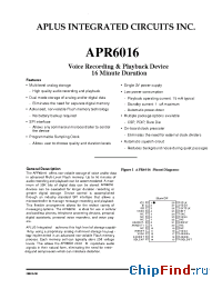 Datasheet APR6016 производства Aplus