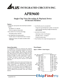 Datasheet APR9600 производства Aplus