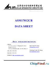 Datasheet ASM17012CB производства Aplus