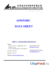 Datasheet ASM3106C-1 производства Aplus