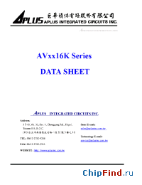 Datasheet AV4216K производства Aplus