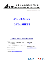 Datasheet AVXX08 производства Aplus