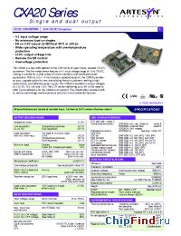 Datasheet CXA20-48S05 производства Artesyn