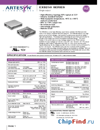 Datasheet EXB250-48S1V5 производства Artesyn