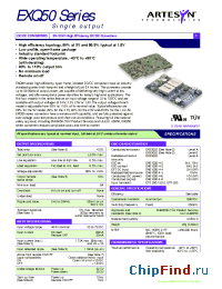Datasheet EXQ50-48S1V8 производства Artesyn