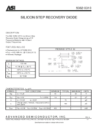 Datasheet 5082-0310 manufacturer ASI