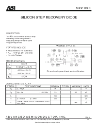 Datasheet 5082-0800 manufacturer ASI