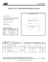 Datasheet 5082-2207 manufacturer ASI