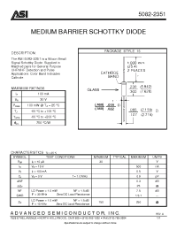 Datasheet 5082-2351 manufacturer ASI