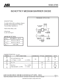 Datasheet 5082-2785 manufacturer ASI