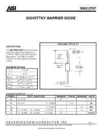 Datasheet 5082-2787 manufacturer ASI