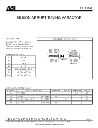 Datasheet PC115A производства ASI