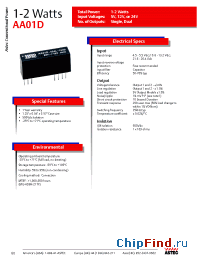 Datasheet AA01D-024L-150D manufacturer Astec