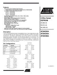 Datasheet 24C08A manufacturer ATMEL