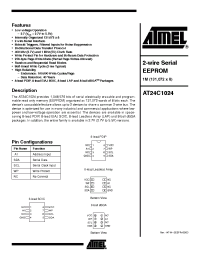 Datasheet 24C1024 manufacturer ATMEL