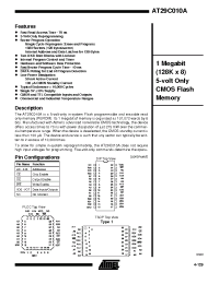 Datasheet 29C010 manufacturer ATMEL
