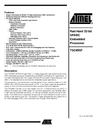 Datasheet 5962-0054001Q9A manufacturer ATMEL