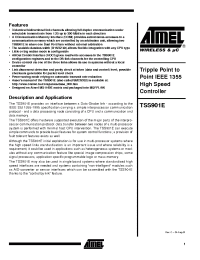 Datasheet 5962-01A1701V9A manufacturer ATMEL