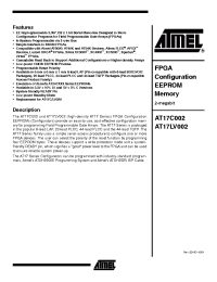 Datasheet AT17C002-10BJC manufacturer ATMEL