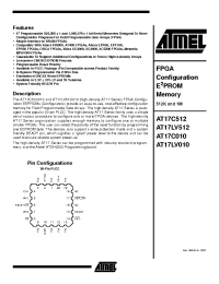 Datasheet AT17LV010-10JC manufacturer ATMEL