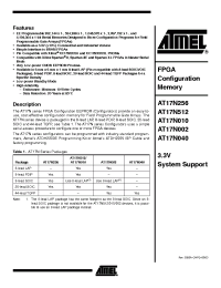 Datasheet AT17N040-10TQC производства ATMEL