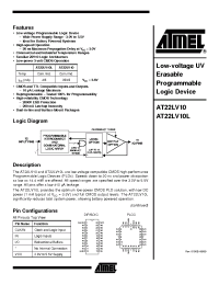 Datasheet AT22LV10-20 производства ATMEL