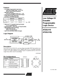 Datasheet AT22LV10-20PI производства ATMEL