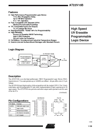 Datasheet AT22V10B-10DC производства ATMEL