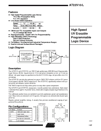 Datasheet AT22V10L-25SI производства ATMEL